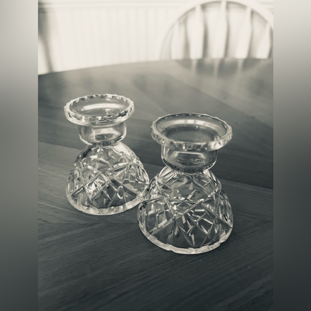 Crystal Candle Votive Holders Clear
Set of 2.